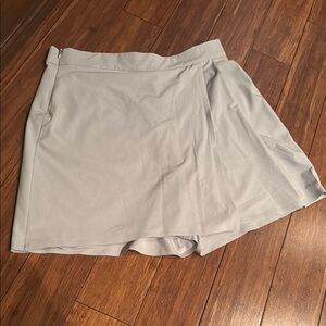 Athleta beige Skort-Style Shorts with Asymmetrical Wrap